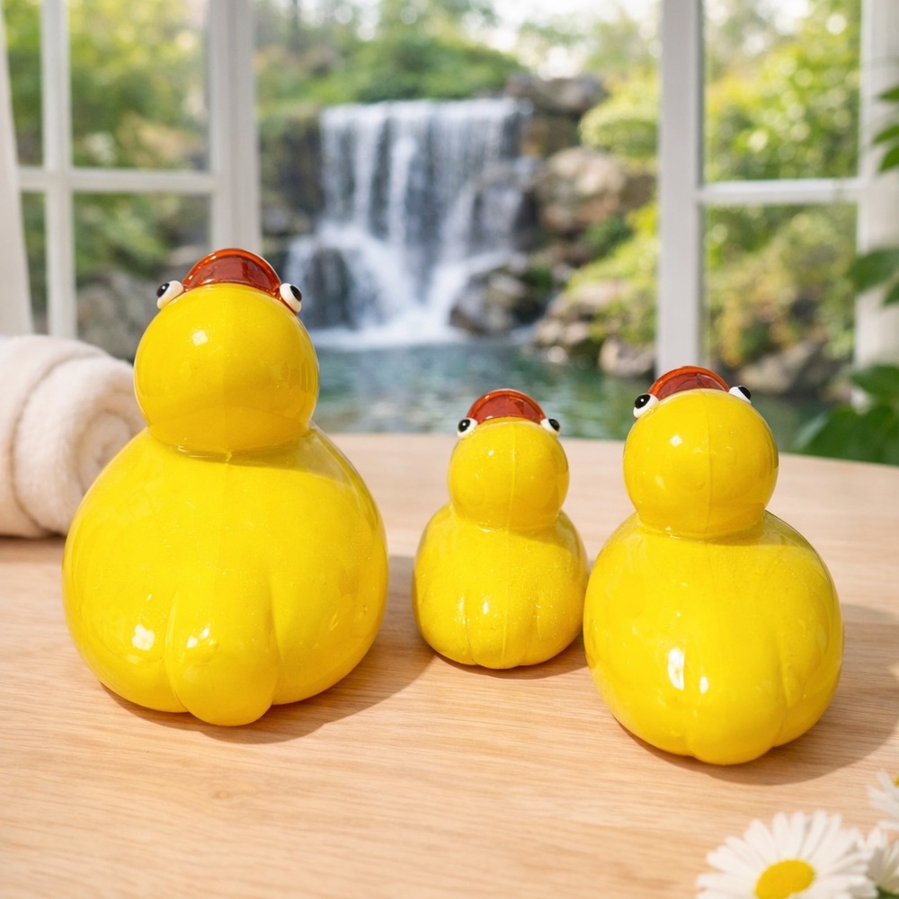 Glass Rubber Duck Novelty Set - Picture 3 of 8